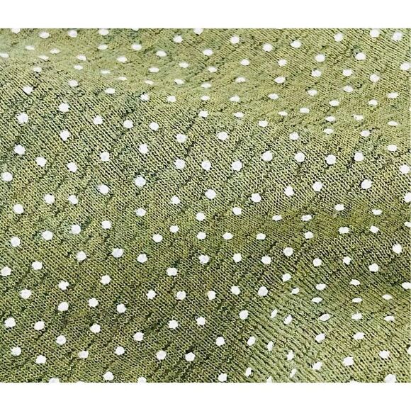 LOFT Outlet Olive Green With White Polka Dots Sleeveless Top   Sz L - Picture 5 of 5